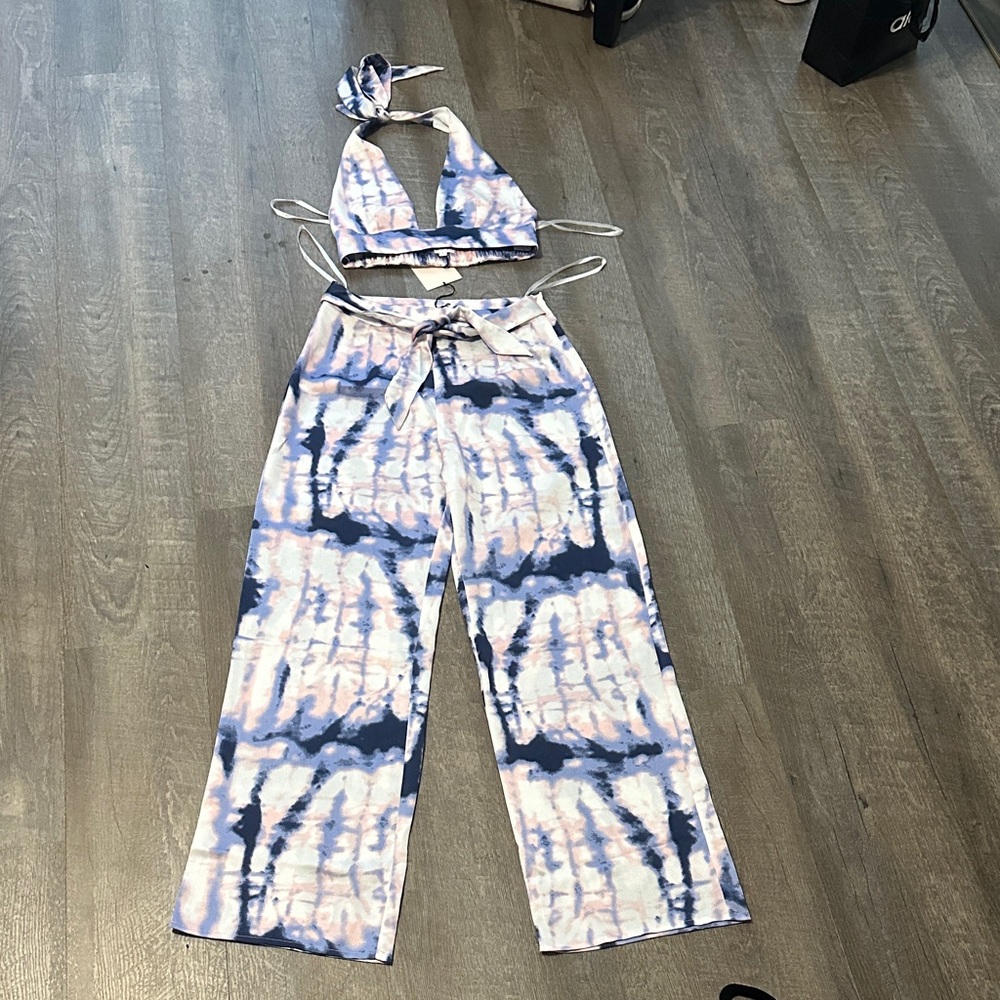 Superdown Tie-Dye Wide Leg Jumpsuit